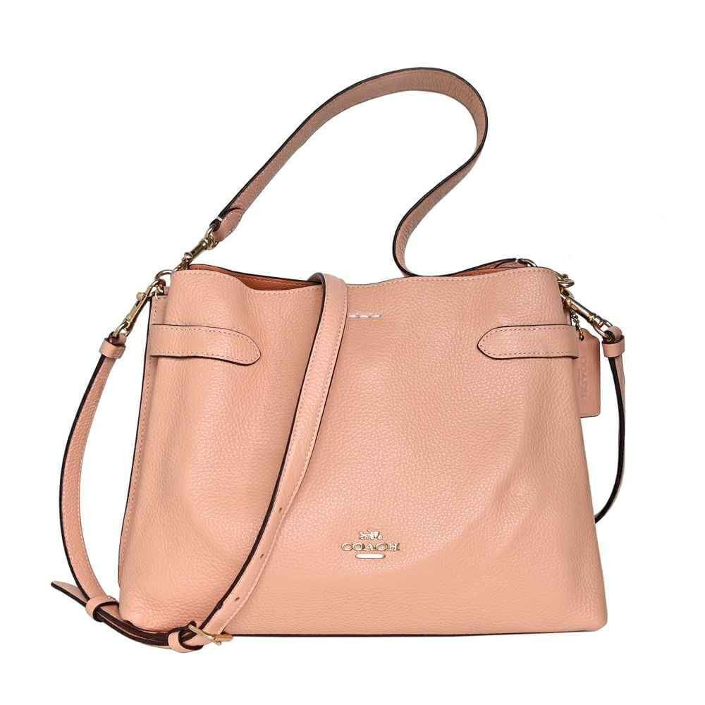 Coach Designer Hanna Pink Leather Crossbody Purse Bag